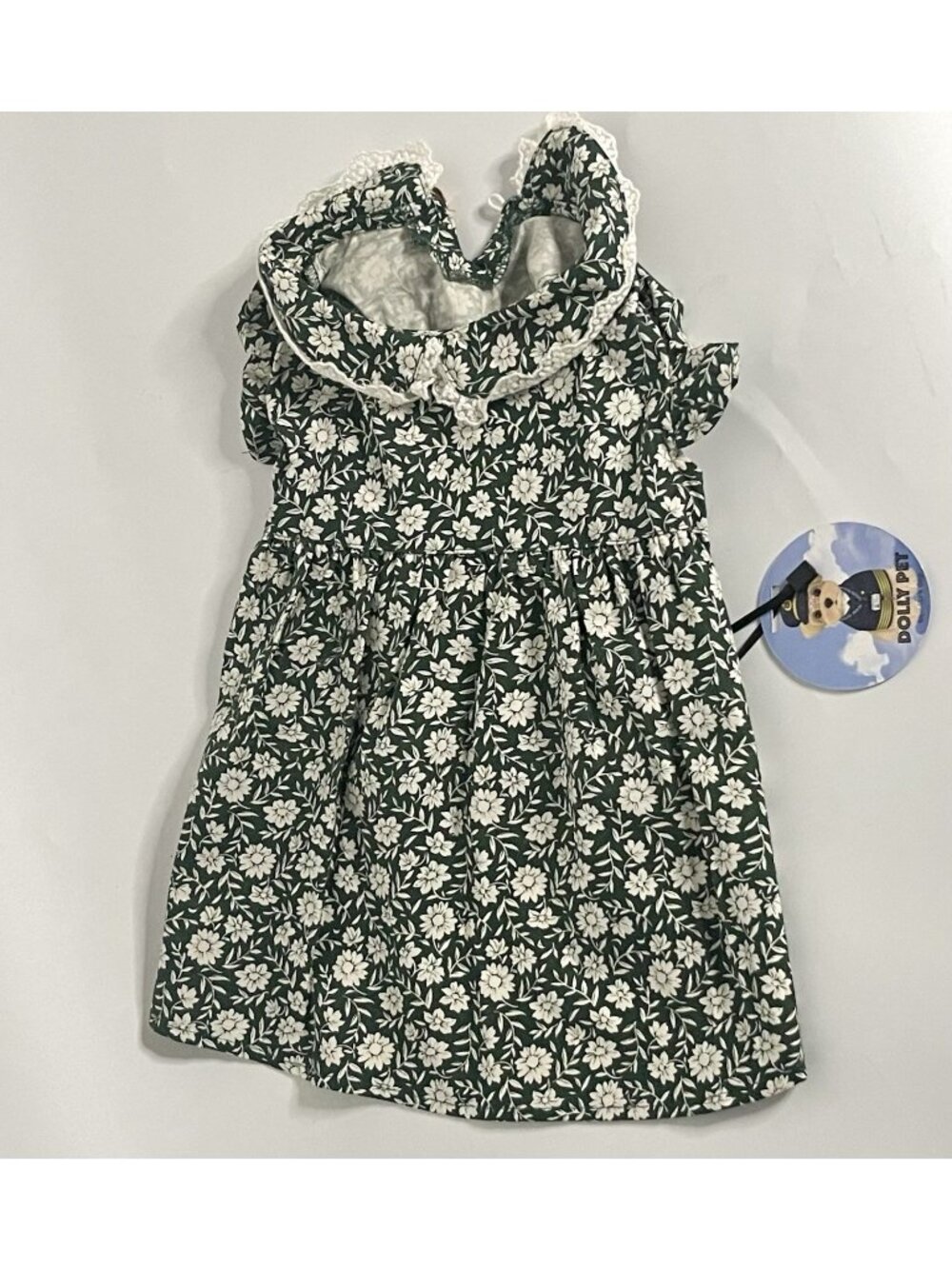 Dolly Pet New York Leafy Bloom Dog Dress Green Floral Lace NWT 13.25 in Est S/M